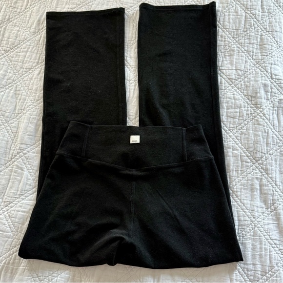 Vuori Mid Rise Slim Elevation Bootcut Pants XS measurements  below EUC black - Picture 9 of 12